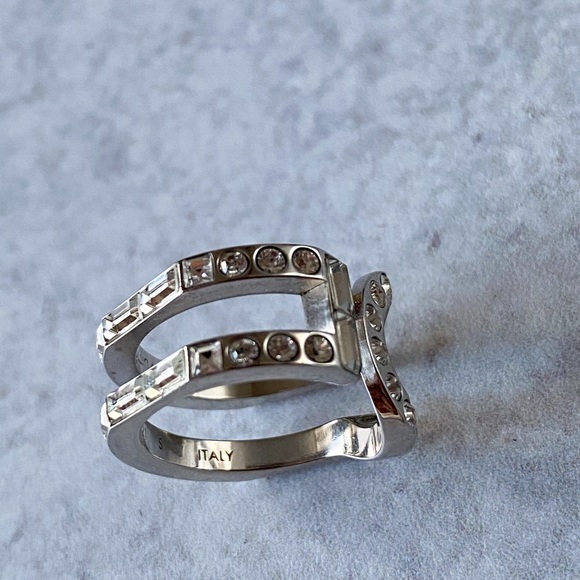 Louis Vuitton Serrure Strass Ring Silver sz Small - Picture 8 of 9